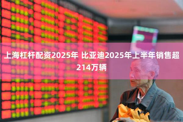 上海杠杆配资2025年 比亚迪2025年上半年销售超214万辆
